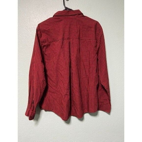 Vintage Karen Scott Back To School Women's Long Sleeve Plaid Button Up Shirt‎ L - Picture 4 of 9